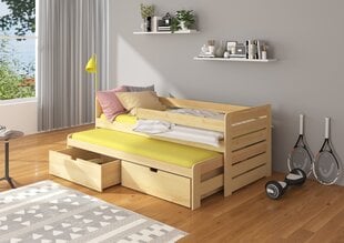 Кровать детская ADRK Furniture Tomi с боковой защитой, 90х200 см, коричневая цена и информация | Детские кровати | pigu.lt