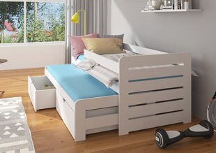 Vaikiška lova ADRK Furniture Tomi su šonine apsauga, 90x200 cm, rožinė kaina ir informacija | Vaikiškos lovos | pigu.lt