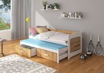 Детская кровать ADRK Furniture Tiarro 80x180 см, белый/коричневый цвет