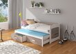 Vaikiška lova ADRK Furniture Tiarro, 80x180 cm, balta/pilka kaina ir informacija | Vaikiškos lovos | pigu.lt