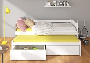 Vaikiška lova ADRK Furniture Tiarro, 90x200 cm, pilka/ruda kaina ir informacija | Vaikiškos lovos | pigu.lt