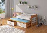 Детская кровать ADRK Furniture Tiarro 80x180 см, серый/коричневый цвет