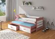 Vaikiška lova ADRK Furniture Tiarro su šonine apsauga, 80x180 cm, balta/rožinė kaina ir informacija | Vaikiškos lovos | pigu.lt