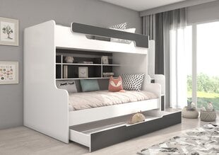 Vaikiška lova ADRK Furniture Harell, balta/pilka kaina ir informacija | Vaikiškos lovos | pigu.lt