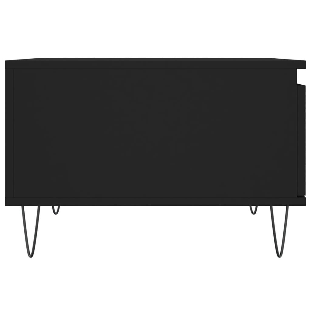 Kavos staliukas vidaXL, juodas kaina ir informacija | Kavos staliukai | pigu.lt