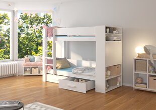 Кровать двухъярусная Adrk Furniture Garet, 80x180 см, белый цвет цена и информация | Детские кровати | pigu.lt