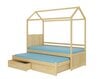 Lova Adrk Furniture Jonasek, 90x200 cm, ruda цена и информация | Vaikiškos lovos | pigu.lt
