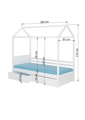 Кровать ADRK Furniture Rose 80x190 см, коричневая цена и информация | Детские кровати | pigu.lt