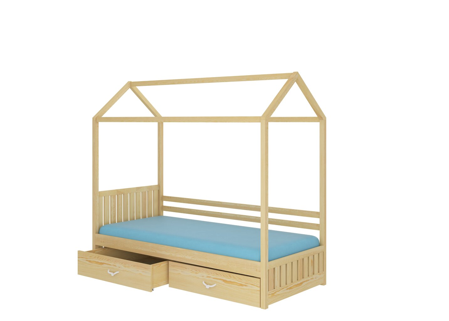 Lova ADRK Furniture Rose, 80x190 cm, ruda kaina ir informacija | Vaikiškos lovos | pigu.lt