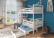 Dviaukštė lova ADRK Furniture Aldo, 90x200 cm, balta kaina ir informacija | Vaikiškos lovos | pigu.lt
