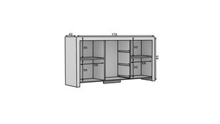 Комод ADRK Furniture 3SZ2D Cesiro, белый цена и информация | Комоды | pigu.lt