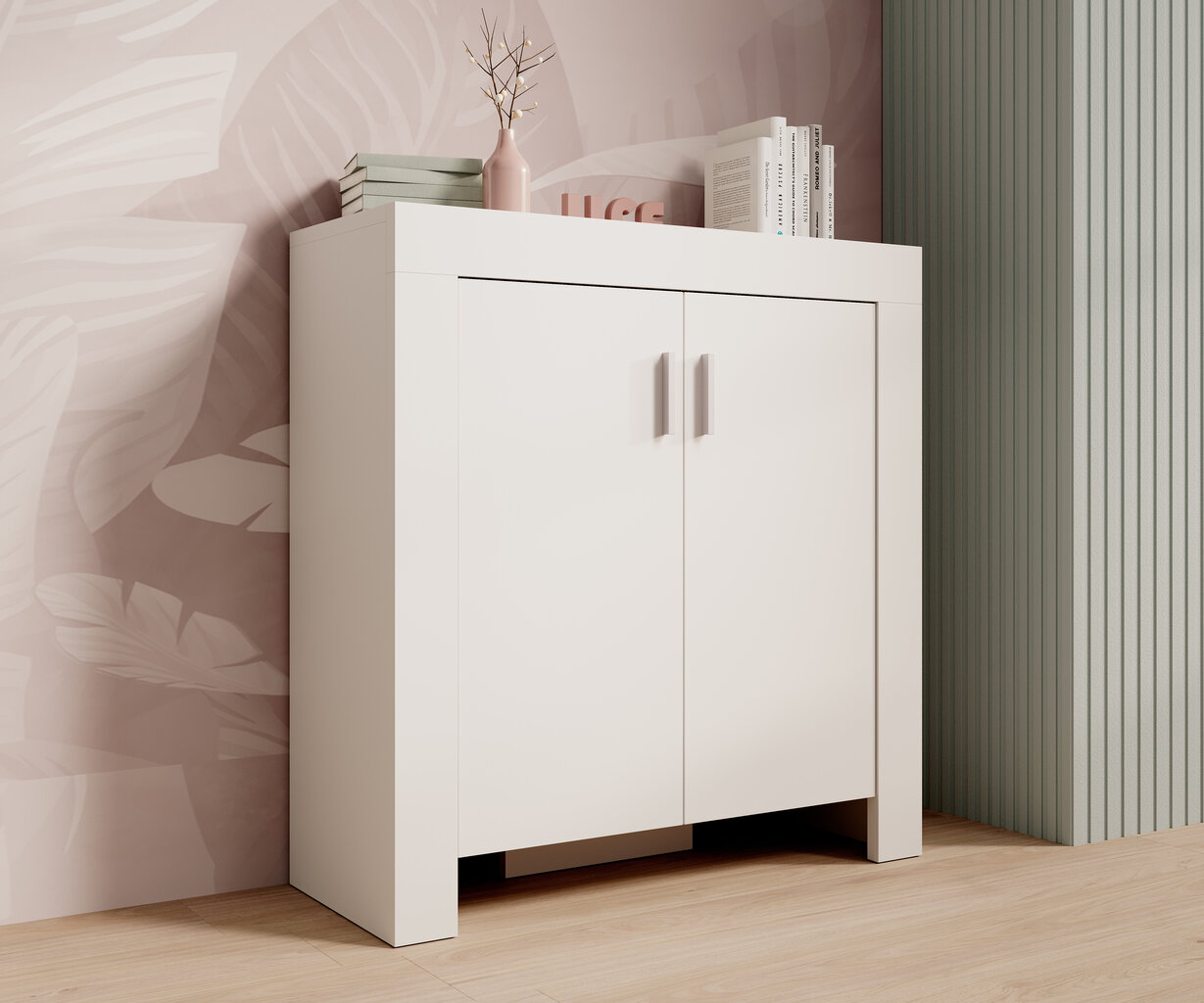 Komoda ADRK Furniture 2D 100 Cesiro, balta kaina ir informacija | Komodos | pigu.lt