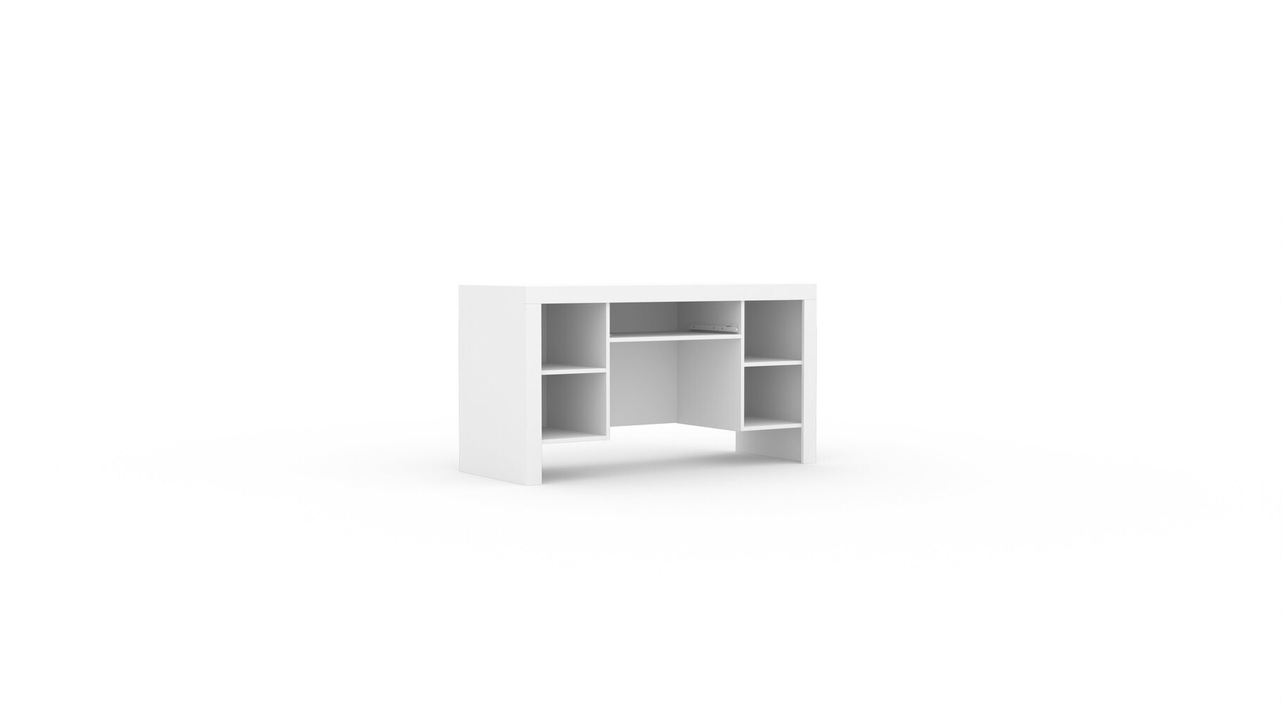 Rašomasis stalas ADRK Furniture 1SZ2D Cesiro, baltas цена и информация | Kompiuteriniai, rašomieji stalai | pigu.lt