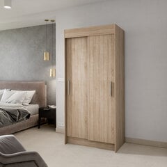 Шкаф ADRK Furniture Karien 100, коричневый цена и информация | Шкафы | pigu.lt