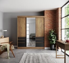 Шкаф ADRK Furniture Haidar 180, коричневый цвет цена и информация | Шкафы | pigu.lt