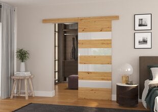 Раздвижная дверь ADRK Furniture Milou 96, коричневый/белый цвет цена и информация | Шкафы | pigu.lt