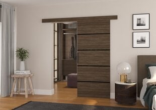 Stumdomos durys ADRK Furniture Muschu 86, tamsiai rudos kaina ir informacija | Spintos | pigu.lt