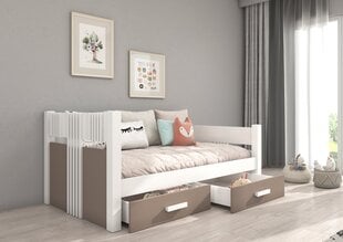 Детская кровать ADRK Furniture Bibi, белый/серый цвет цена и информация | Детские кровати | pigu.lt