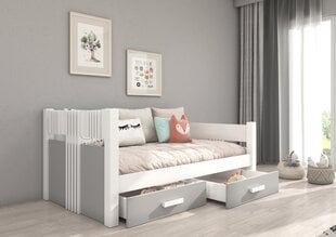 Детская кровать ADRK Furniture Bibi, белый/серый цвет цена и информация | Детские кровати | pigu.lt