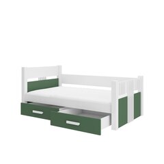 Детская кровать ADRK Furniture Bibi, белый/зеленый цвет цена и информация | Детские кровати | pigu.lt