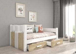 Детская кровать ADRK Furniture Bibi, белый/коричневый цвет цена и информация | Детские кровати | pigu.lt