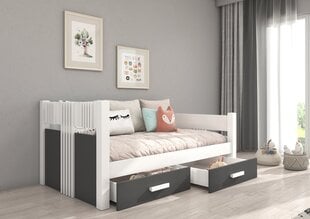 Детская кровать ADRK Furniture Bibi, белый/серый цвет цена и информация | Детские кровати | pigu.lt