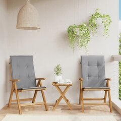 2-ių dalių sodo kėdžių komplektas su pagalvėlėmis vidaXL, rudas kaina ir informacija | Lauko kėdės, foteliai, pufai | pigu.lt