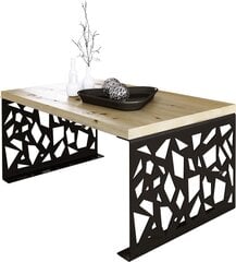 Kavos staliukas ADRK Furniture Semara 100x60cm, rudas/juodas kaina ir informacija | Kavos staliukai | pigu.lt