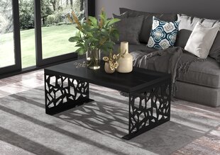 Kavos staliukas ADRK Furniture Semara 100x60cm, juodas kaina ir informacija | Kavos staliukai | pigu.lt