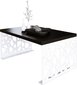 Kavos staliukas ADRK Furniture Semara 100x60cm, juodas/baltas kaina ir informacija | Kavos staliukai | pigu.lt