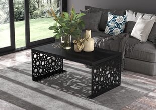 Kavos staliukas ADRK Furniture Rina, 100x60cm, juodas kaina ir informacija | Kavos staliukai | pigu.lt
