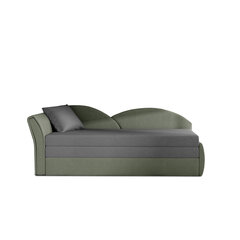 Sofa - lova NORE Aga, pilka/žalia kaina ir informacija | Sofos | pigu.lt