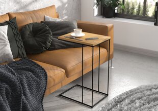 Столик приставной ADRK Furniture Dru, 62х30х40 см, коричневый/черный цвет цена и информация | Журнальные столики | pigu.lt