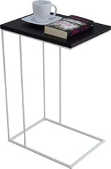 Приставной столик ADRK Furniture Dru, 62х30х40 см, черный/белый цвет цена и информация | Журнальные столы | pigu.lt