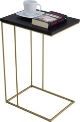 Приставной столик ADRK Furniture Dru, 62x30x40 см, светло-черный/золотой цвет цена и информация | Журнальные столики | pigu.lt