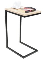 Šoninis staliukas ADRK Furniture Spark, 62x30x40 cm, šviesiai rudas/juodas kaina ir informacija | Kavos staliukai | pigu.lt