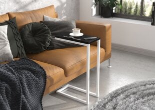 Šoninis staliukas ADRK Furniture Spark, 62x30x40 cm, juodas/baltas kaina ir informacija | Kavos staliukai | pigu.lt