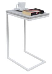 Šoninis staliukas ADRK Furniture Spark, 62x30x40 cm, pilkas/baltas kaina ir informacija | Kavos staliukai | pigu.lt