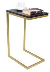 Šoninis staliukas ADRK Furniture Spark, 62x30x40 cm, juodas/aukso kaina ir informacija | Kavos staliukai | pigu.lt