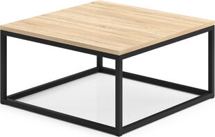 Журнальный столик ADRK Furniture Belten 65x65см, светло-коричневый/черный цвет цена и информация | Журнальные столики | pigu.lt