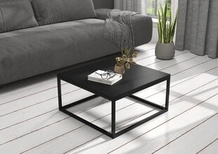 Kavos staliukas ADRK Furniture Belten 65x65cm, juodas kaina ir informacija | Kavos staliukai | pigu.lt