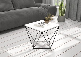 Кофейный столик ADRK Furniture Diana 50x50 см, белый/черный цвет цена и информация | Журнальные столы | pigu.lt