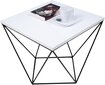 Kavos staliukas ADRK Furniture Diana 50x50cm, baltas/juodas kaina ir informacija | Kavos staliukai | pigu.lt