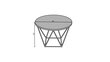 Kavos staliukas ADRK Furniture Liam, 55x55cm, juodas/aukso kaina ir informacija | Kavos staliukai | pigu.lt