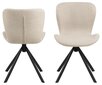 2-jų kėdžių komplektas Actona Batilda A1, smėlio kaina ir informacija | Virtuvės ir valgomojo kėdės | pigu.lt