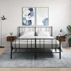 2-jų spintelių prie lovos komplektas vidaXL, rudas kaina ir informacija | Spintelės prie lovos | pigu.lt