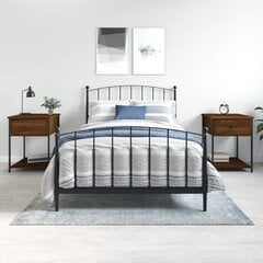 2-ių naktinių spintelių komplektas vidaXL, rudas kaina ir informacija | Spintelės prie lovos | pigu.lt