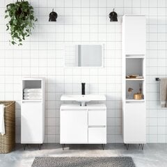 Vonios spintelė vidaXL, balta цена и информация | Шкафчики для ванной | pigu.lt