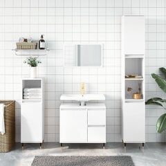 Vonios spintelė vidaXL, balta цена и информация | Шкафчики для ванной | pigu.lt