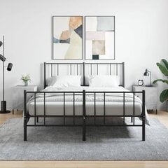 2-ių dalių naktinių spintelių komplektas vidaXL, pilkas kaina ir informacija | Spintelės prie lovos | pigu.lt